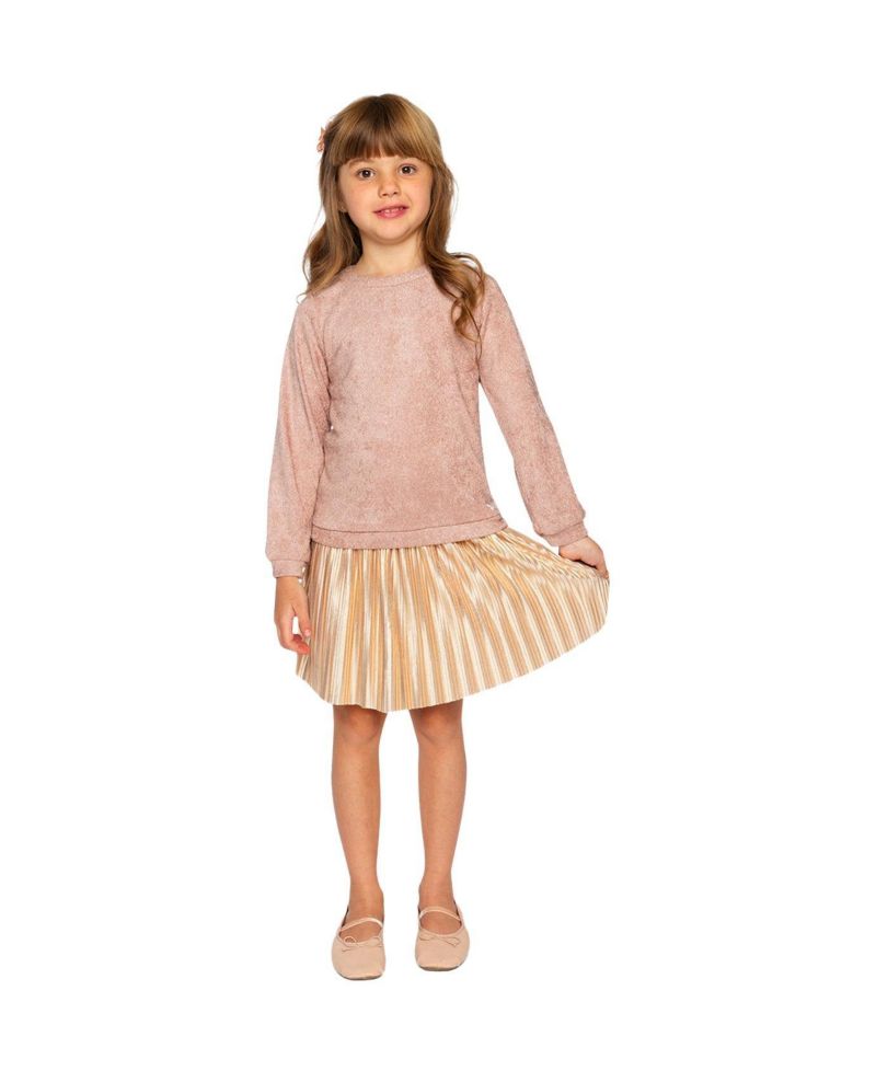 Little and Big Girl's (6-14) Bi-Material Dress