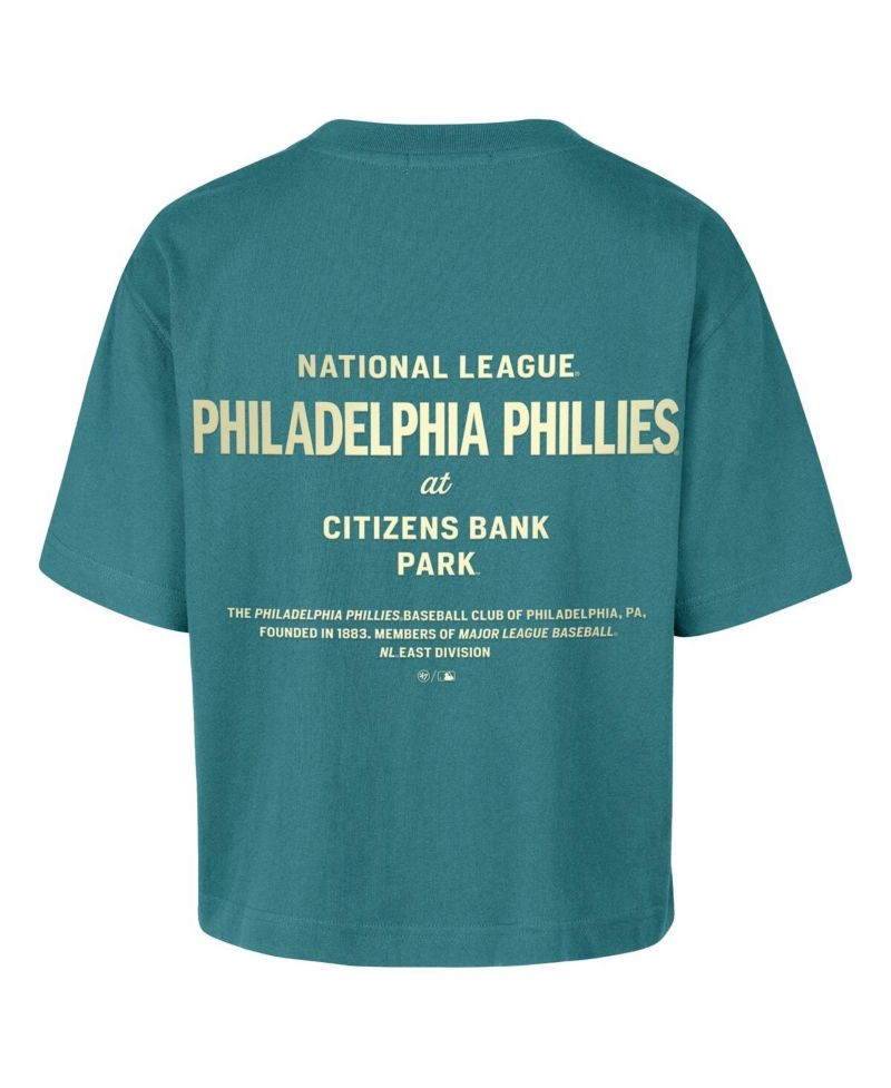 Women's Teal Philadelphia Phillies Plus Size Leon City Cropped T-Shirt