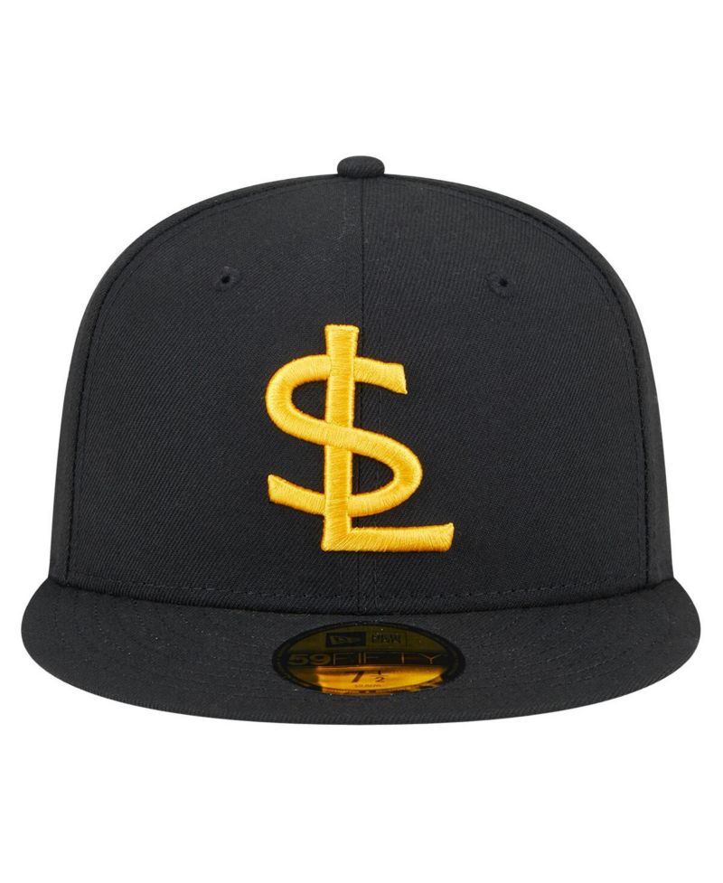 Men's Black/White Salt Lake Bees Authentic Collection 59FIFTY Fitted Hat