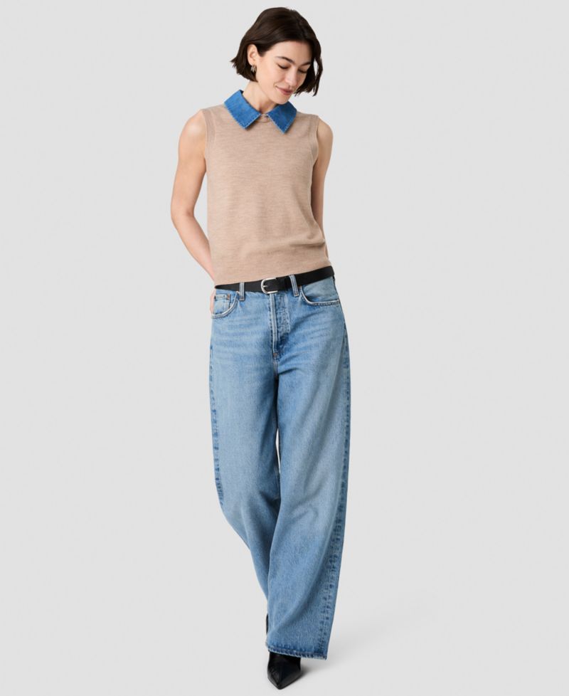 Women's Babysoft Collared Neck Knit Top