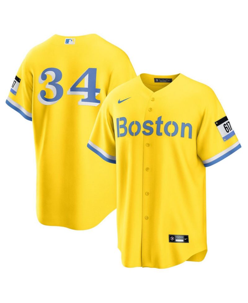 Men's David Ortiz Gold Boston Red Sox Retired Player City Connect Replica Jersey