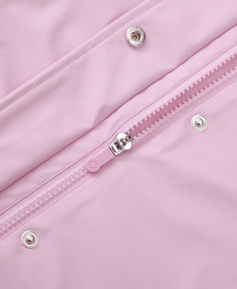 Little and Big Girls' Waterproof Rain Coat Rubberized Jacket