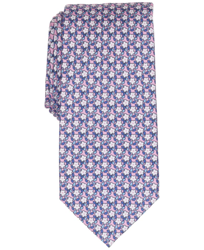 Men's Jean Floral Pattern Tie