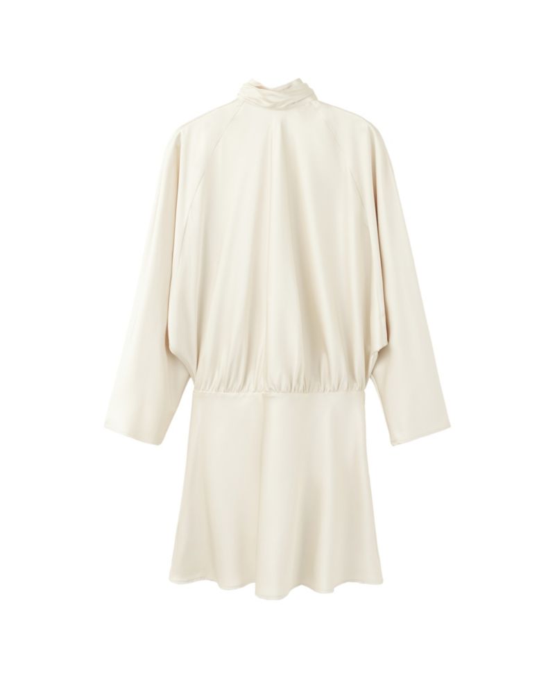 Women's Olivia Bow Batwing-Sleeve Ruched Mini Dress