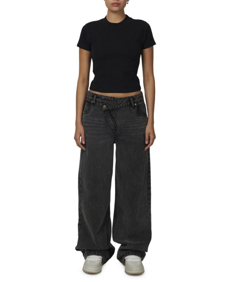 Women's Baggy Vintage Wash Denim Jeans