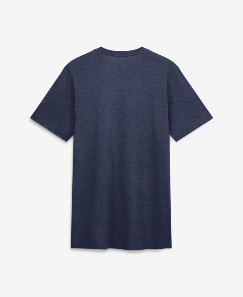 Men's Navy Detroit Tigers Tri-Blend Logo T-Shirt