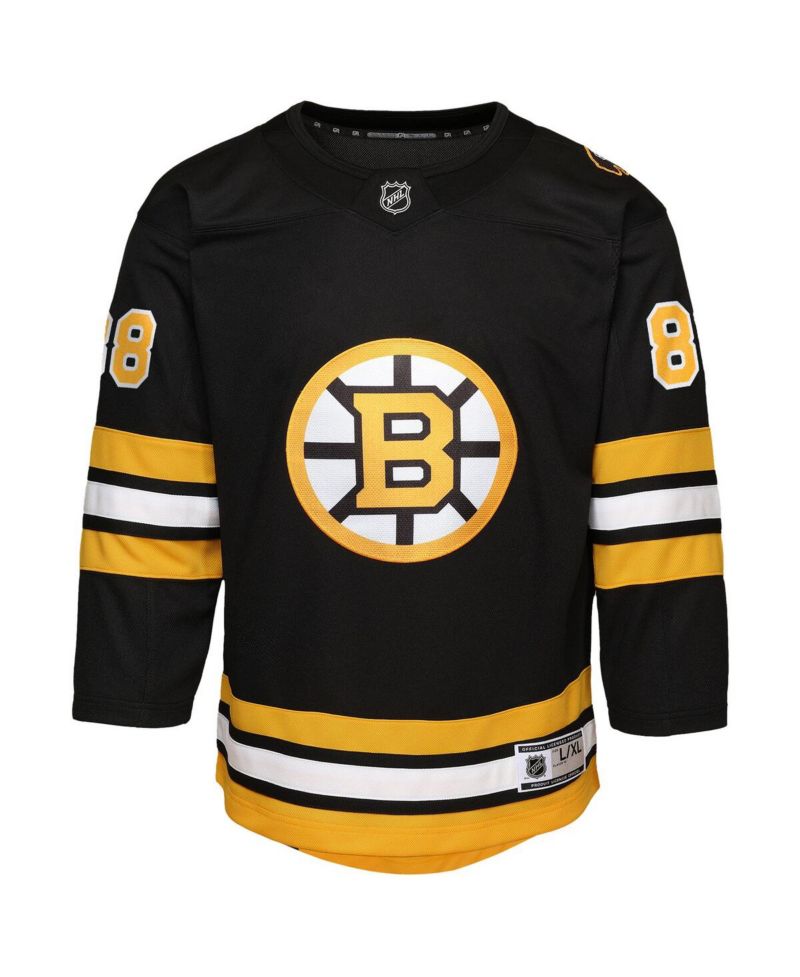 Big Boys and Girls David Pastrnak Black Boston Bruins Home Premier Player Jersey
