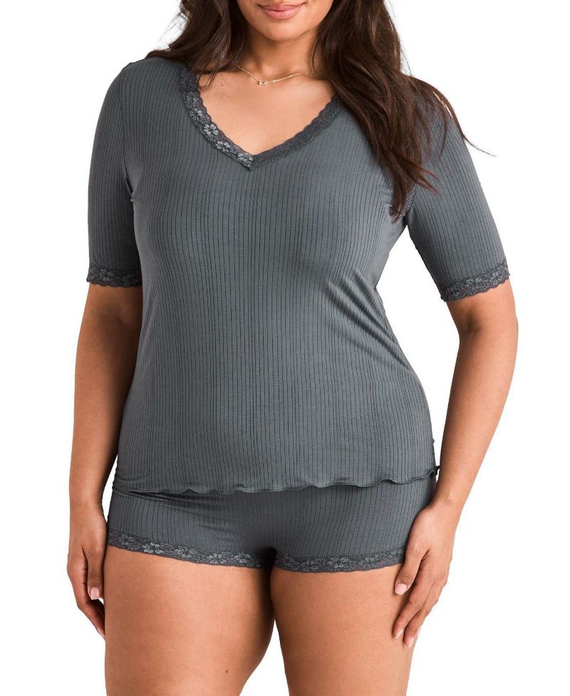 Plus Size Roxie T-shirt and Hot Short PJ Set