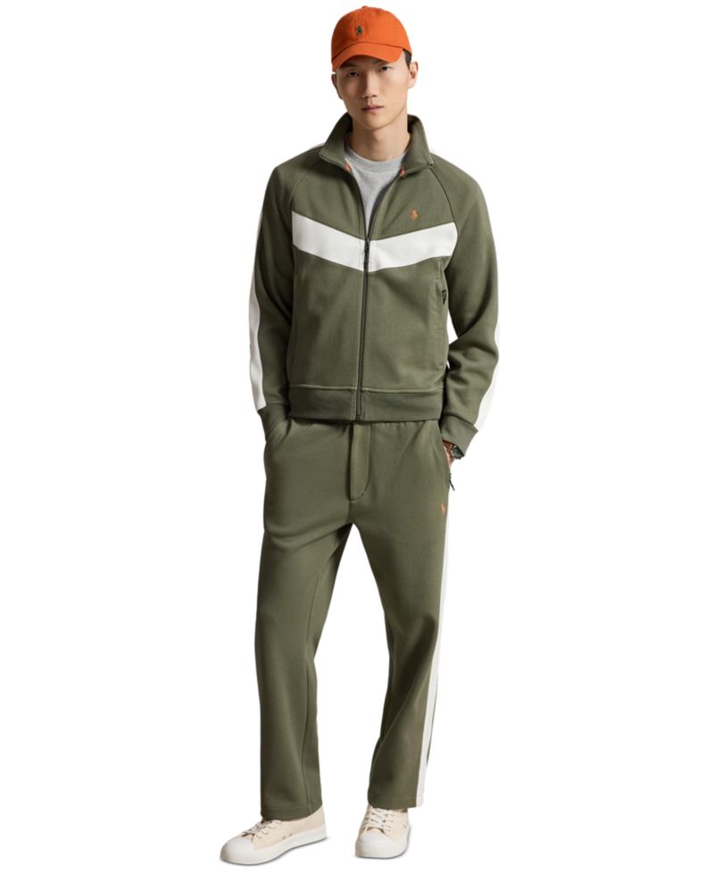 Men's Double-Knit Striped Track Pants
