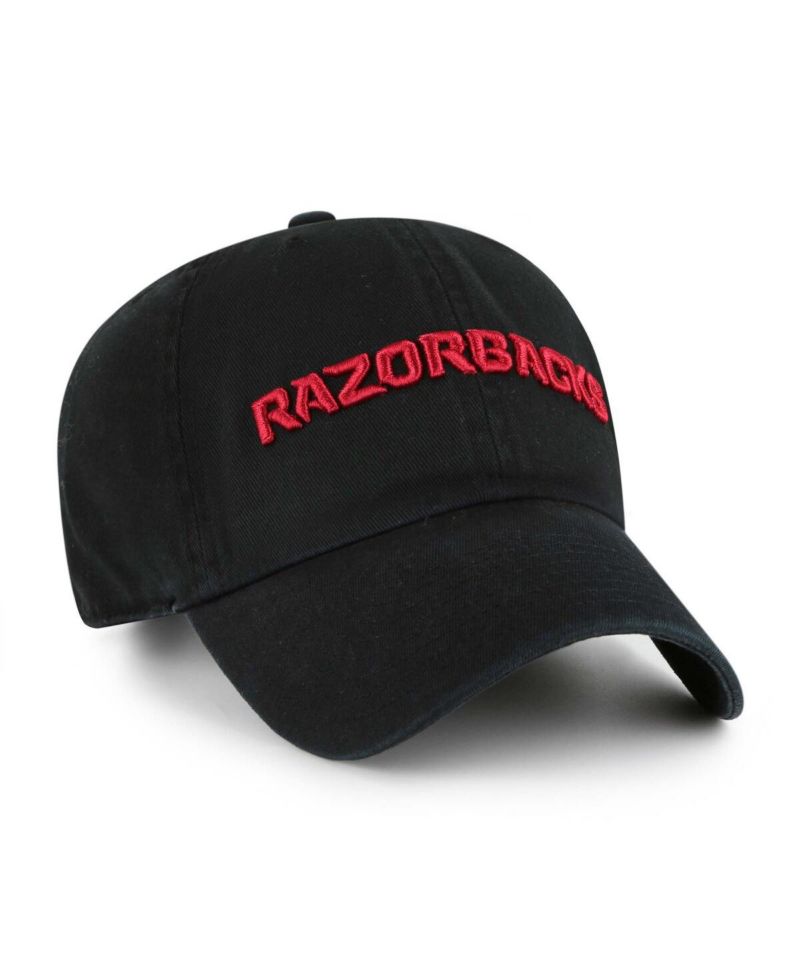 Men's Black Arkansas Razorbacks Clean Up Adjustable Hat