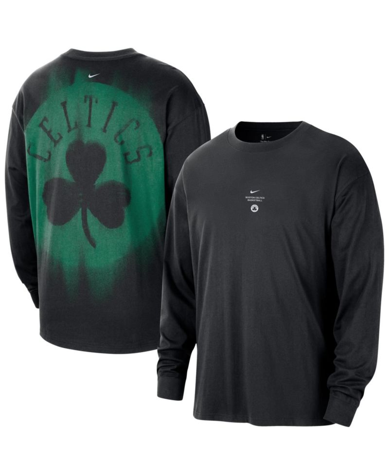 Men's Black Boston Celtics 2026 Standard Issue Pre-Game Performance Long Sleeve T-Shirt