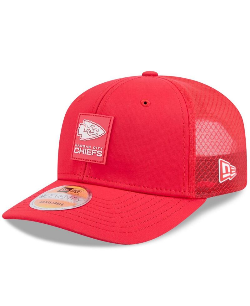 Men's Red Kansas City Chiefs 2025 Sideline 9SEVENTY Trucker Adjustable Hat