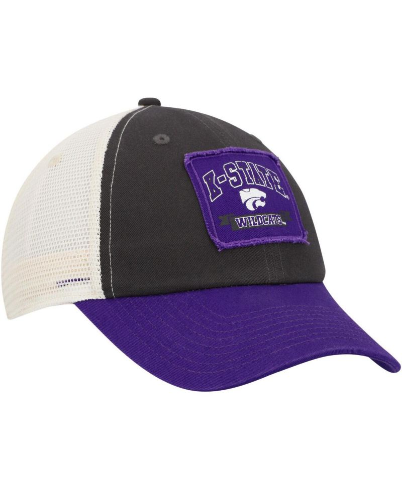 Men's Charcoal Kansas State Wildcats Objection Snapback Hat