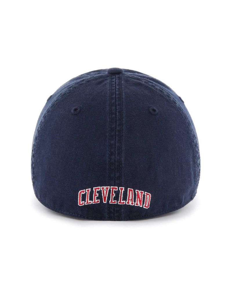 Men's Navy Cleveland Indians Cooperstown Collection Franchise Fitted Hat