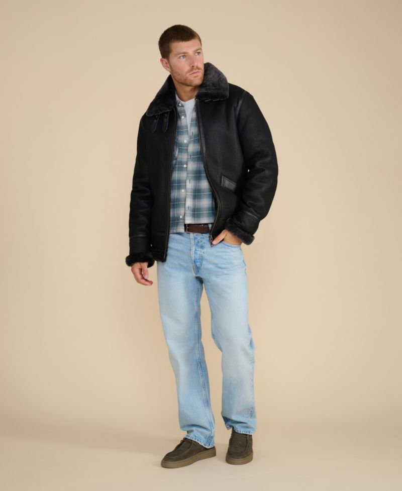 Men's Shearling Aviator Jacket