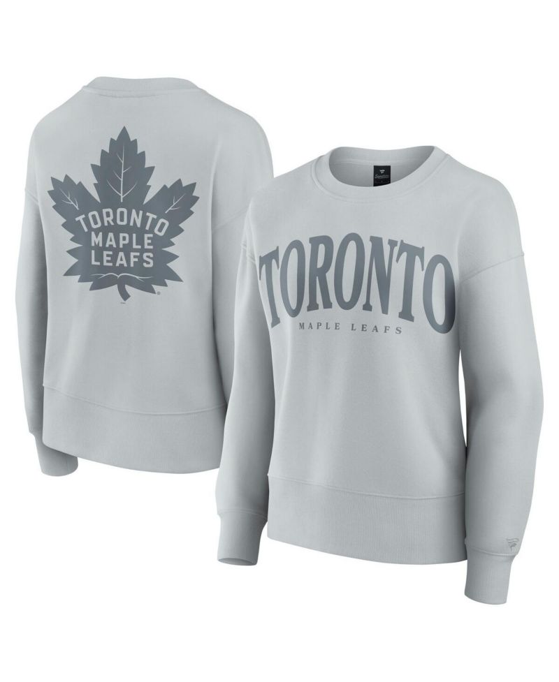 Women's Gray Toronto Maple Leaves Elements Flow Pullover Sweatshirt