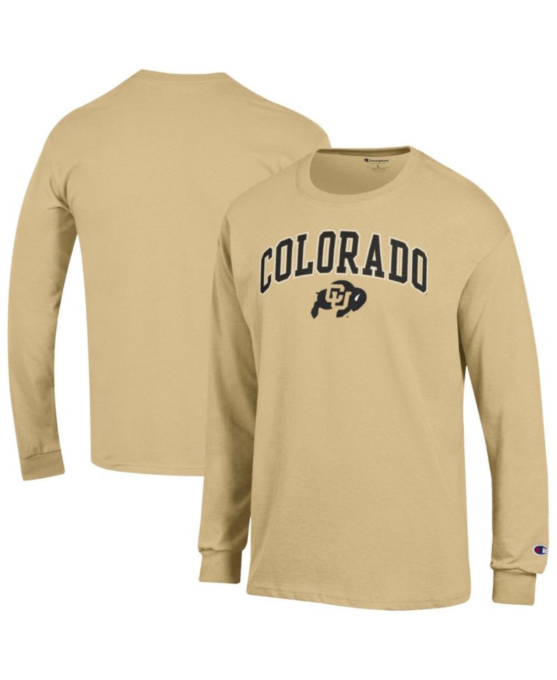 Men's Champion Gold Colorado Buffaloes Arch Over Logo Long Sleeve T-Shirt