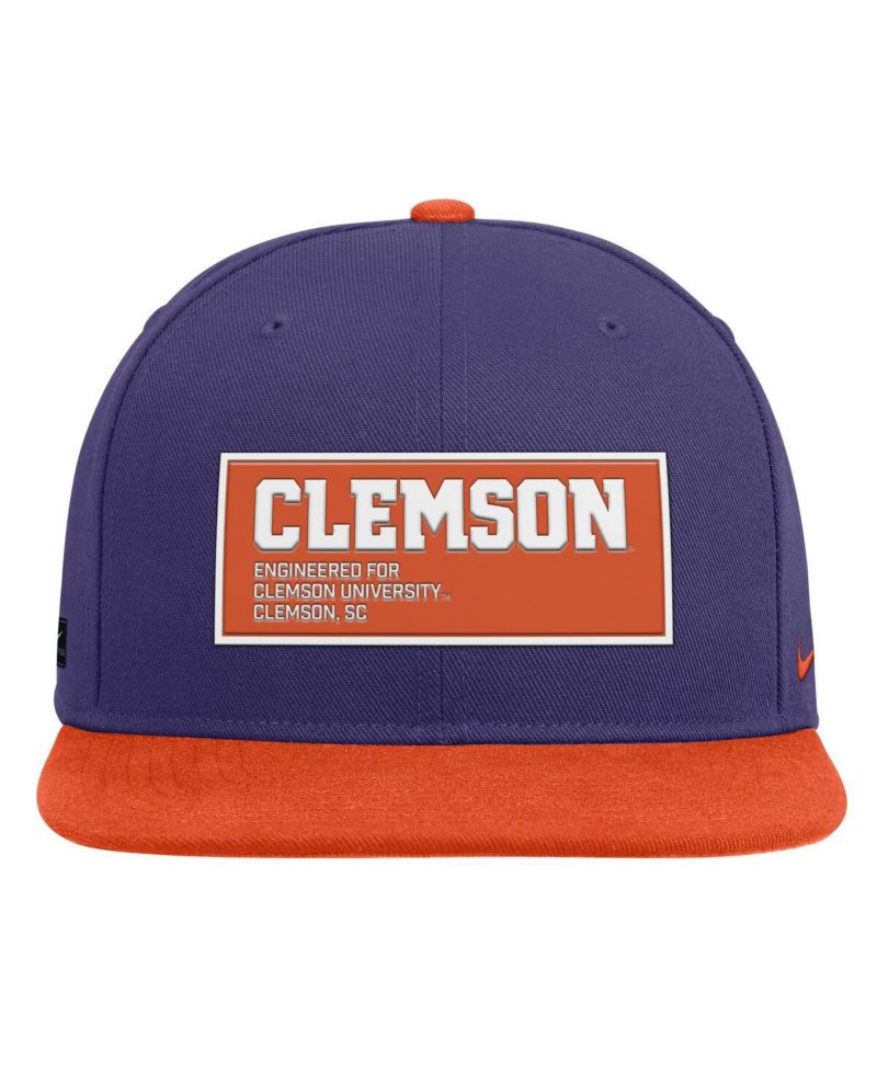Men's Purple/Orange Clemson Tigers 2025 On-Field Patch Pro Dri-FIT Snapback Hat