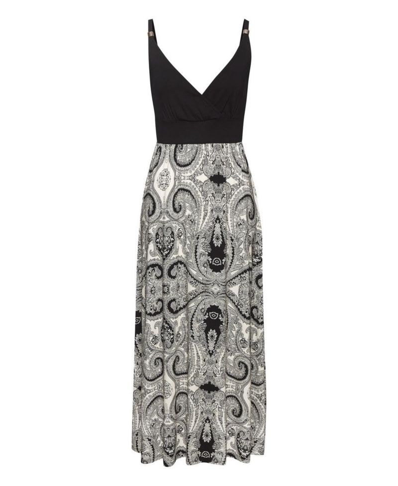 Women's Paisley Empire Waist Maxi Dress