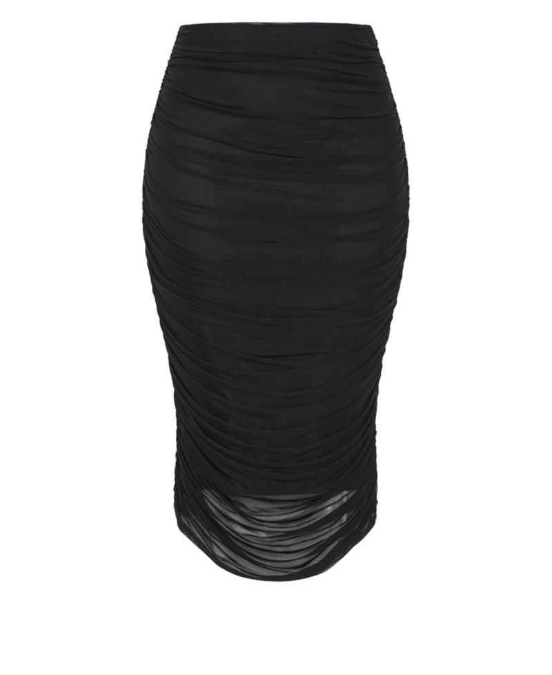 Women's Plus Size Anastasia Ruched Midi Skirt