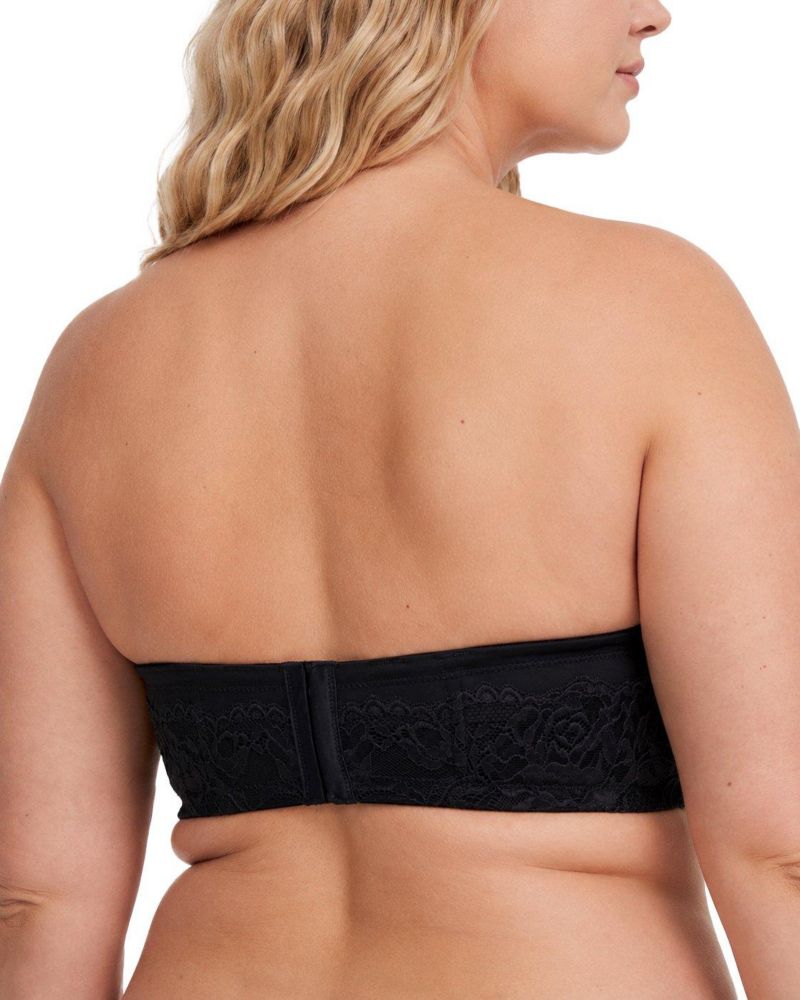 Women's Plus Size Strapless Push-Up Smooth Lace Bra