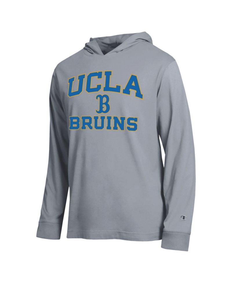 Men's Heather Gray UCLA Bruins High Motor All-Star Long Sleeve Hooded T-Shirt