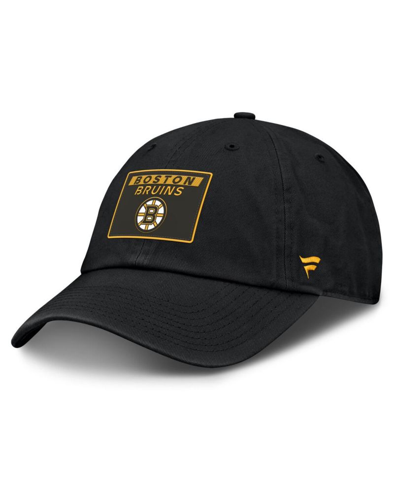 Men's Black Boston Bruins Authentic Pro Prime Adjustable Hat