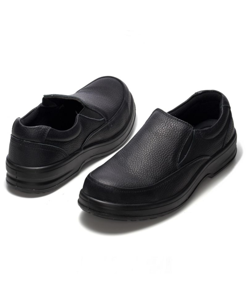 Men's Arbete Work Shoes | Slip Resistant Genuine Leather | Non Slip Loafers | All Day Comfort | Easy Slip On