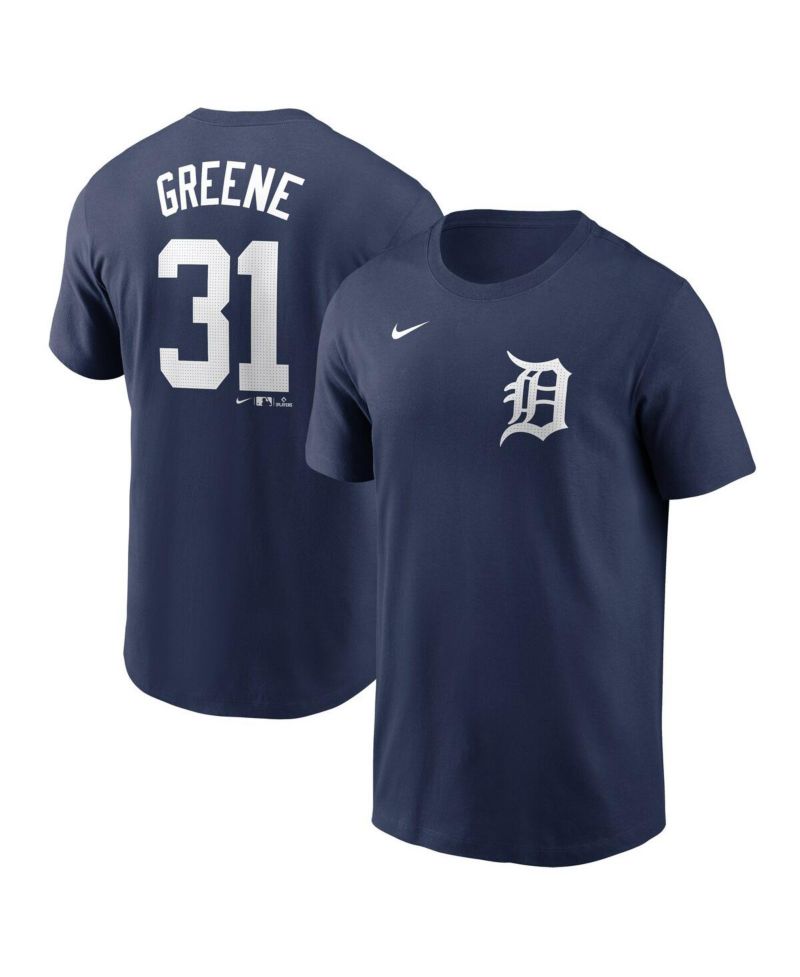 Men's Riley Greene Navy Detroit Tigers Fuse Name & Number T-Shirt