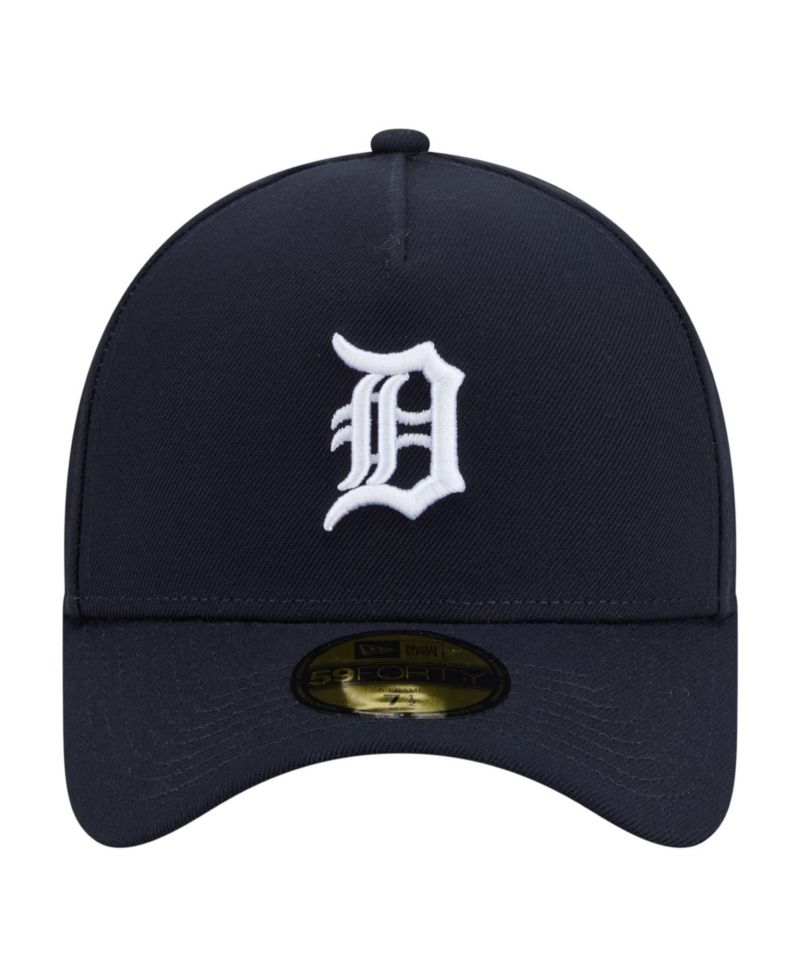 Men's Navy Detroit Tigers A-Frame 59FORTY Fitted Hat