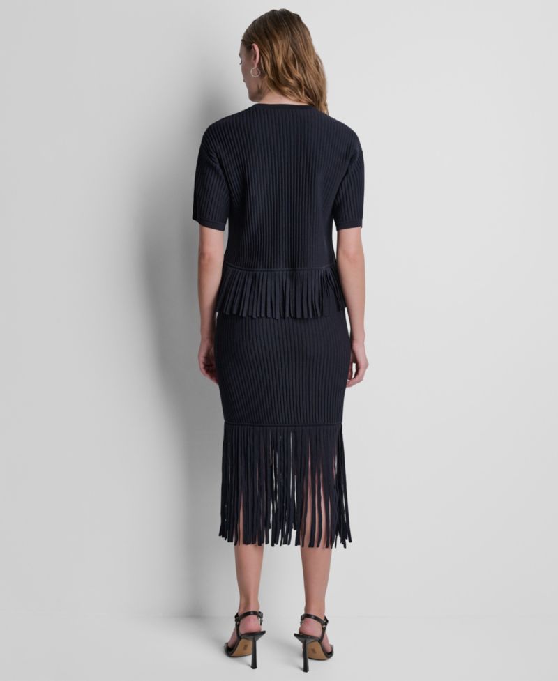 Women's Fringe Crewneck Sweater Top