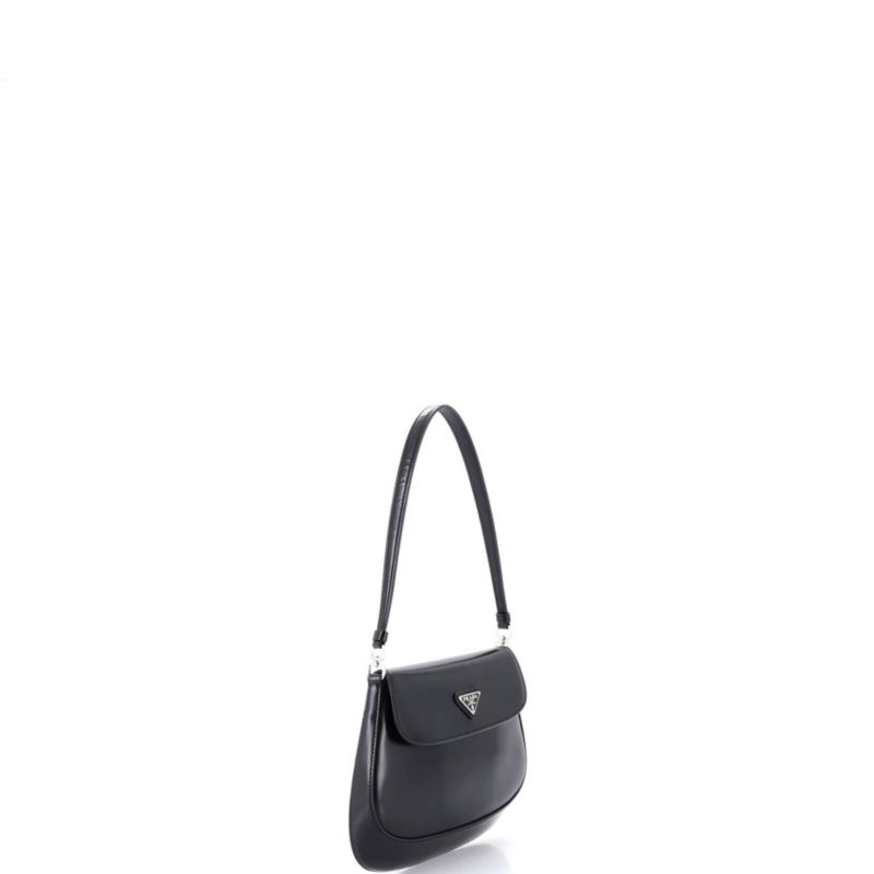 Small Cleo Flap Shoulder Bag Spazzolato Leather
