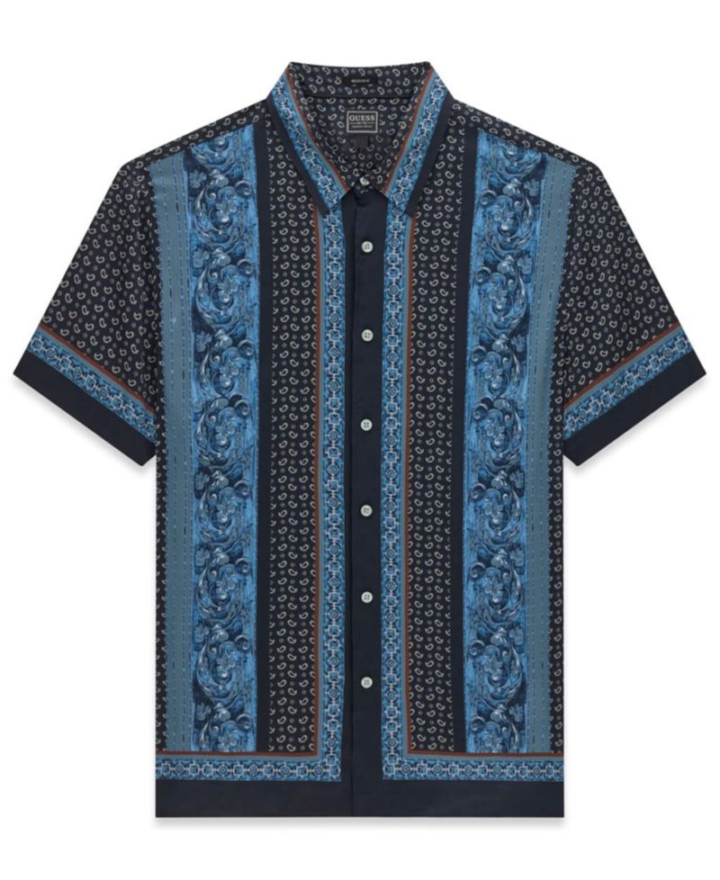 Men's Hugh Paisley Charm Short-Sleeve Classic-Fit Shirt