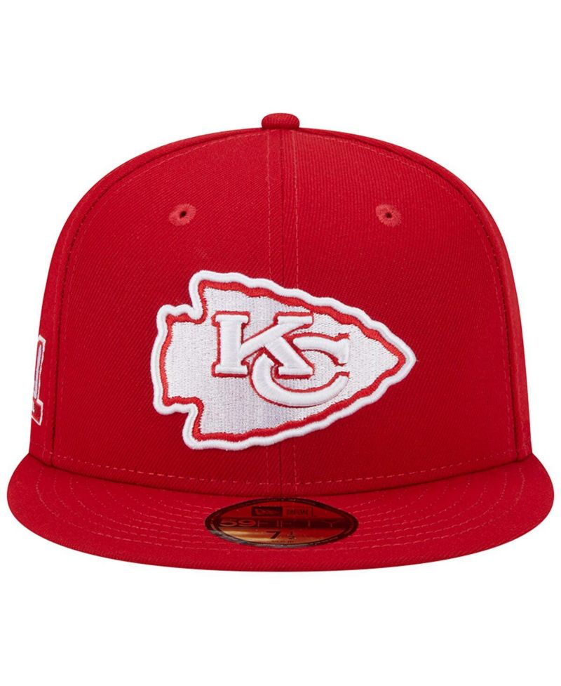 Men's Scarlet Kansas City Chiefs Super Bowl LIV Main Patch 59FIFTY Fitted Hat