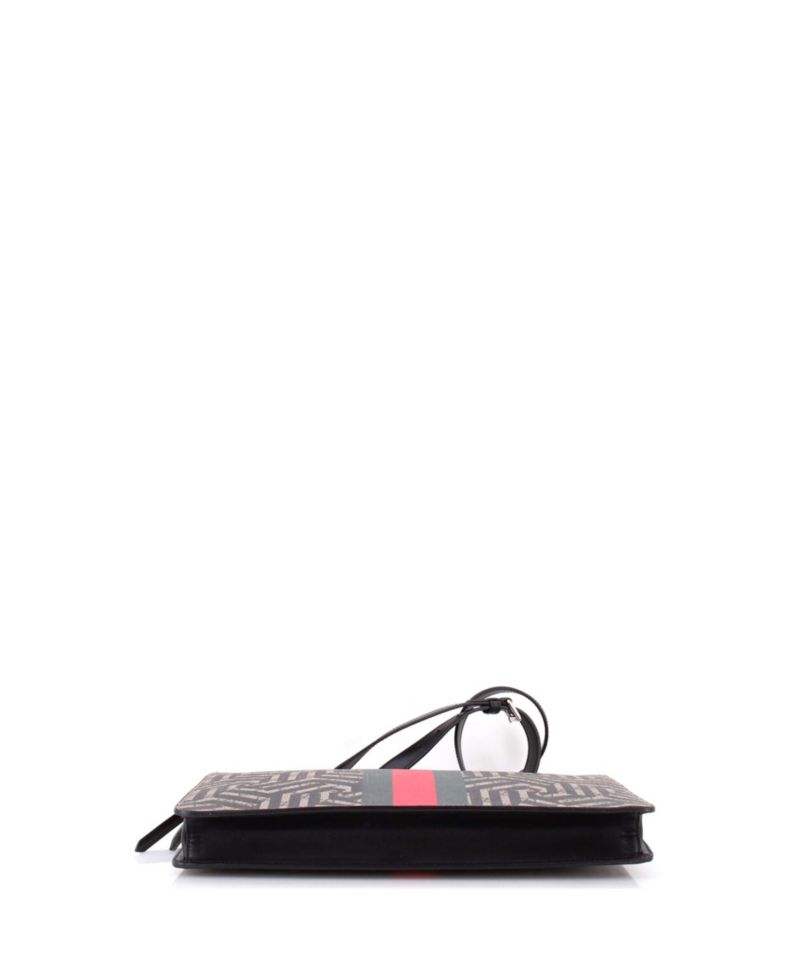 Large Bee Web Zip Messenger Bag Caleido GG Coated Canvas