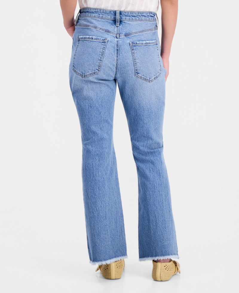 Petite Embroidered Bootcut Jeans