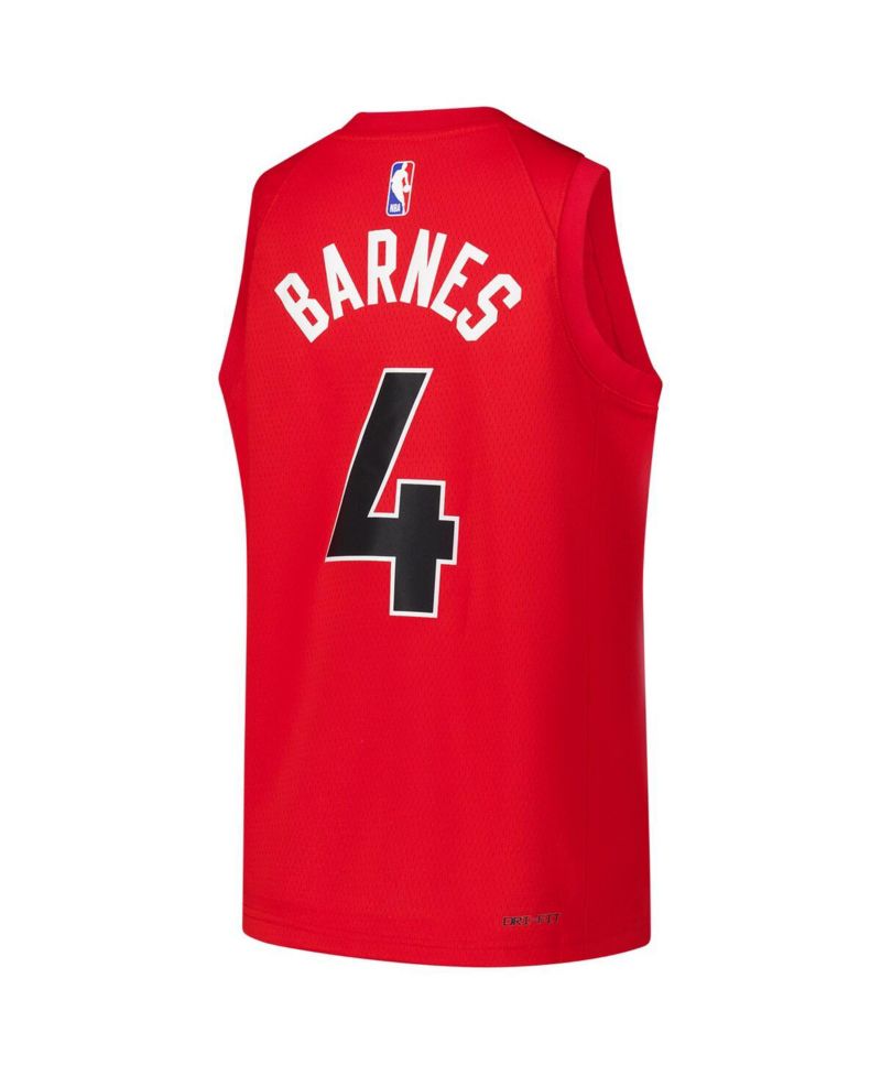 Big Boys and Girls Scottie Barnes Red Toronto Raptors Swingman Icon Edition Jersey