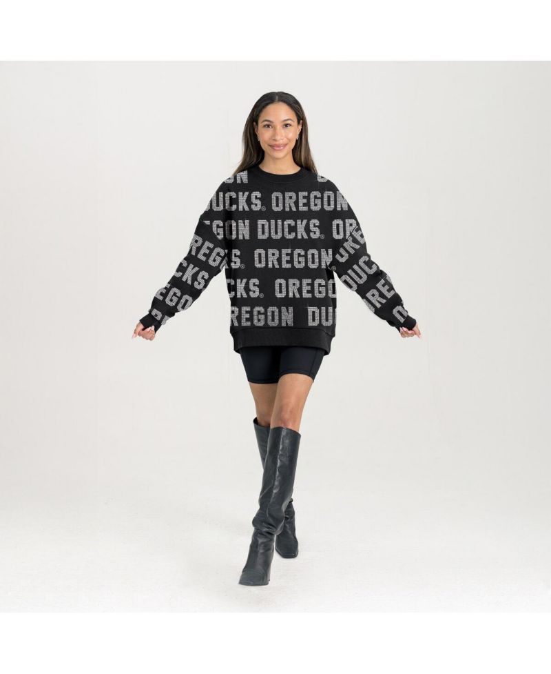 Women's Black Oregon Ducks Hype Era Sweatshirt