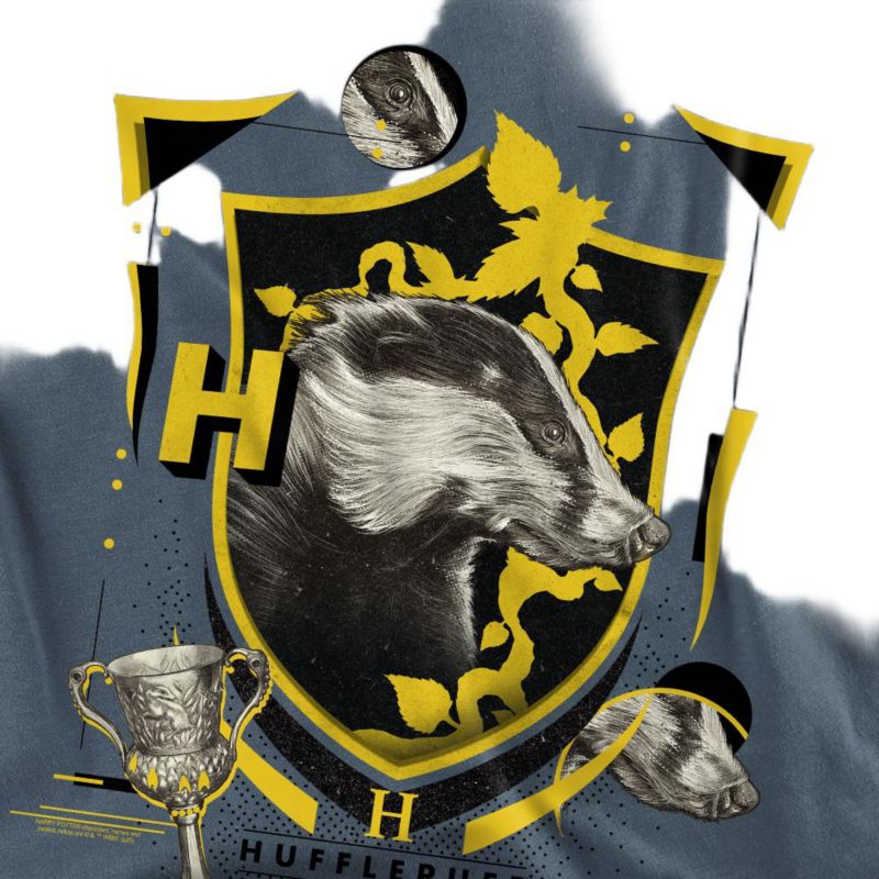 Men's Hufflepuff Magicial Mischief Level Up Crest T Shirt
