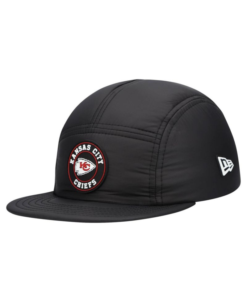 Men's Black Kansas City Chiefs Quilted Camper Adjustable Hat