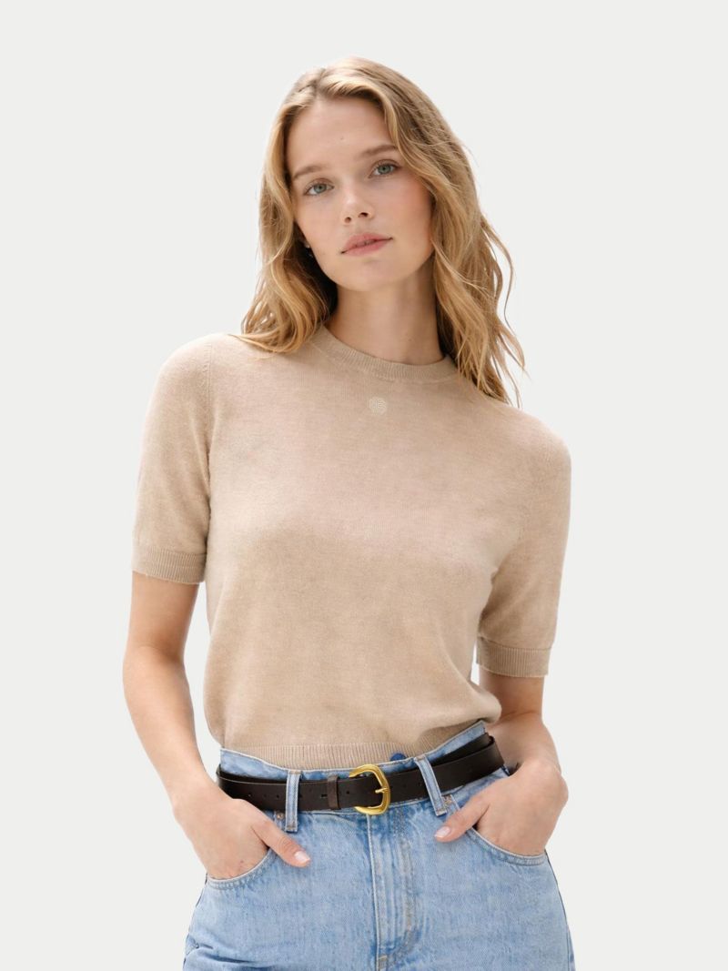 Women's Elbow-Length Sleeve Cashmere Sweater