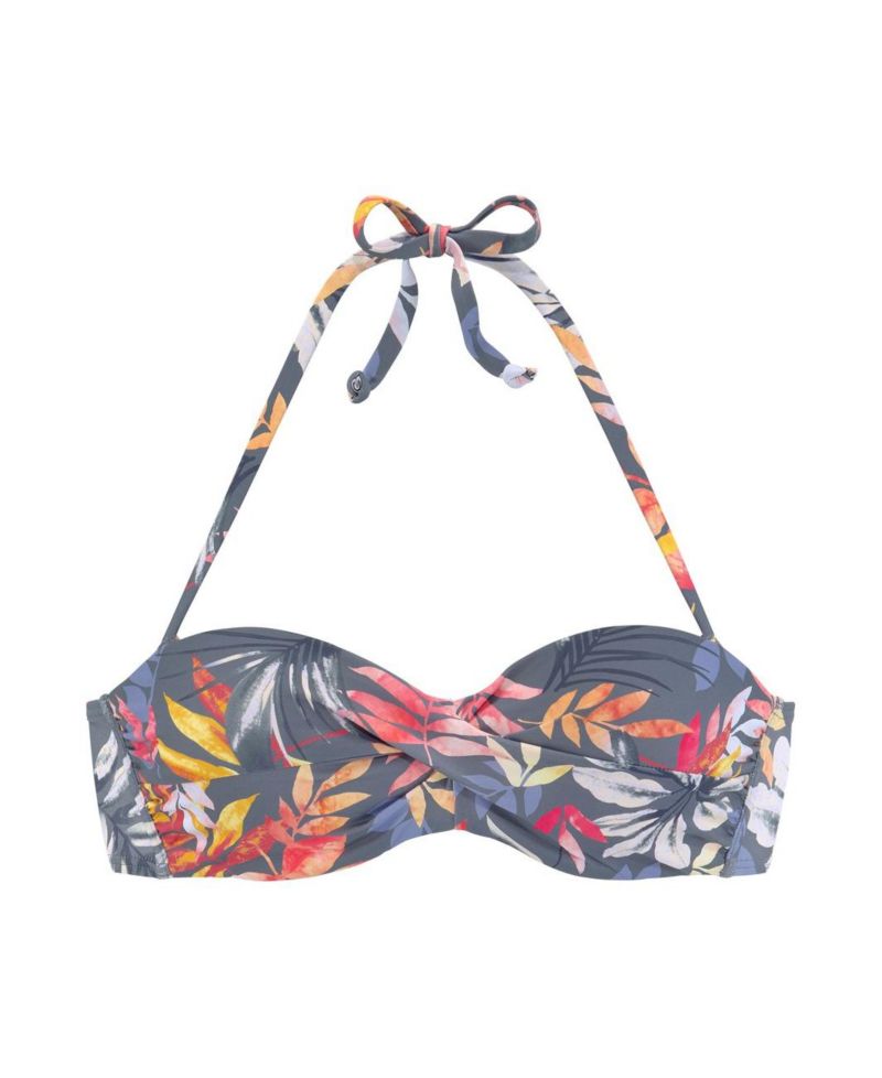 Women's Tropical Print Underwire Bikini Top