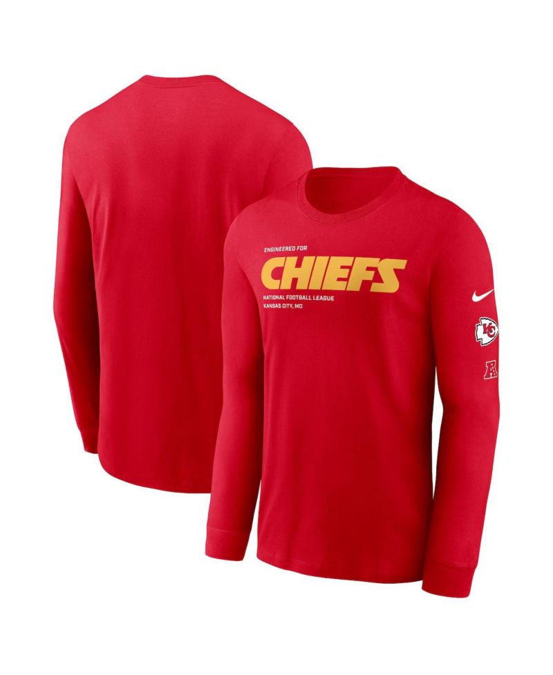 Men's Red Kansas City Chiefs Play to Win Essential Long Sleeve T-Shirt