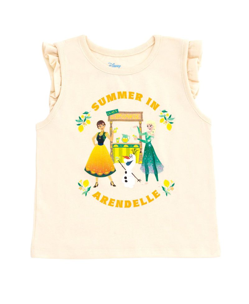 Girls Disney Princess Moana Belle Minnie Mouse Nightmare Before Christmas Tank Top and French Terry Shorts to