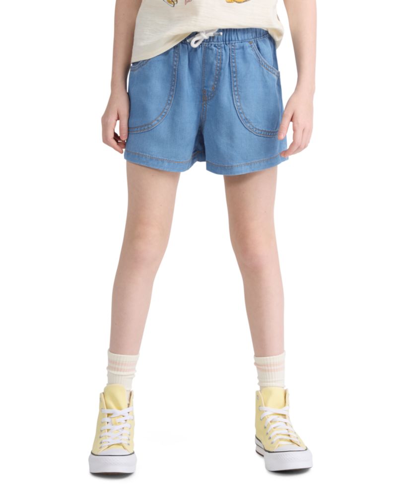 Girls' 7-16 Denim Parachute Shorts