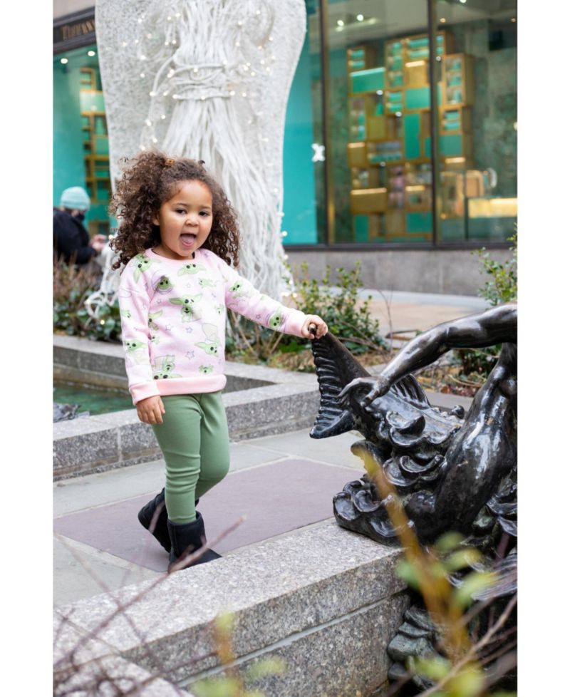 Girls The Mandalorian Fleece Sweatshirt and Leggings Outfit Set to