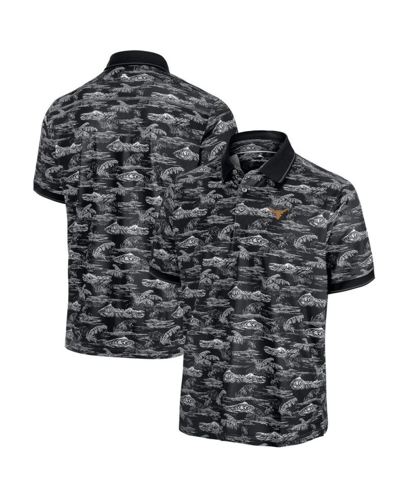 Men's Black Texas Longhorns Sport Bay View IslandZone Polo Shirt