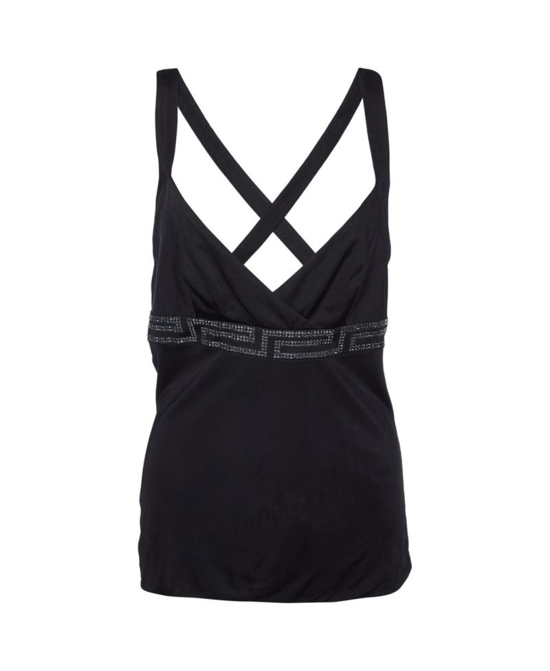 Women's Crystal Greca Embellished Jersey Tank Top