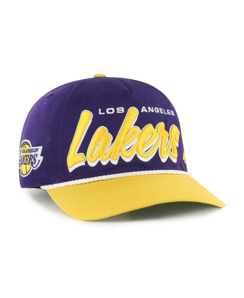 Men's Purple/Gold Los Angeles Lakers Drop Shadow Rope Hitch Adjustable Hat