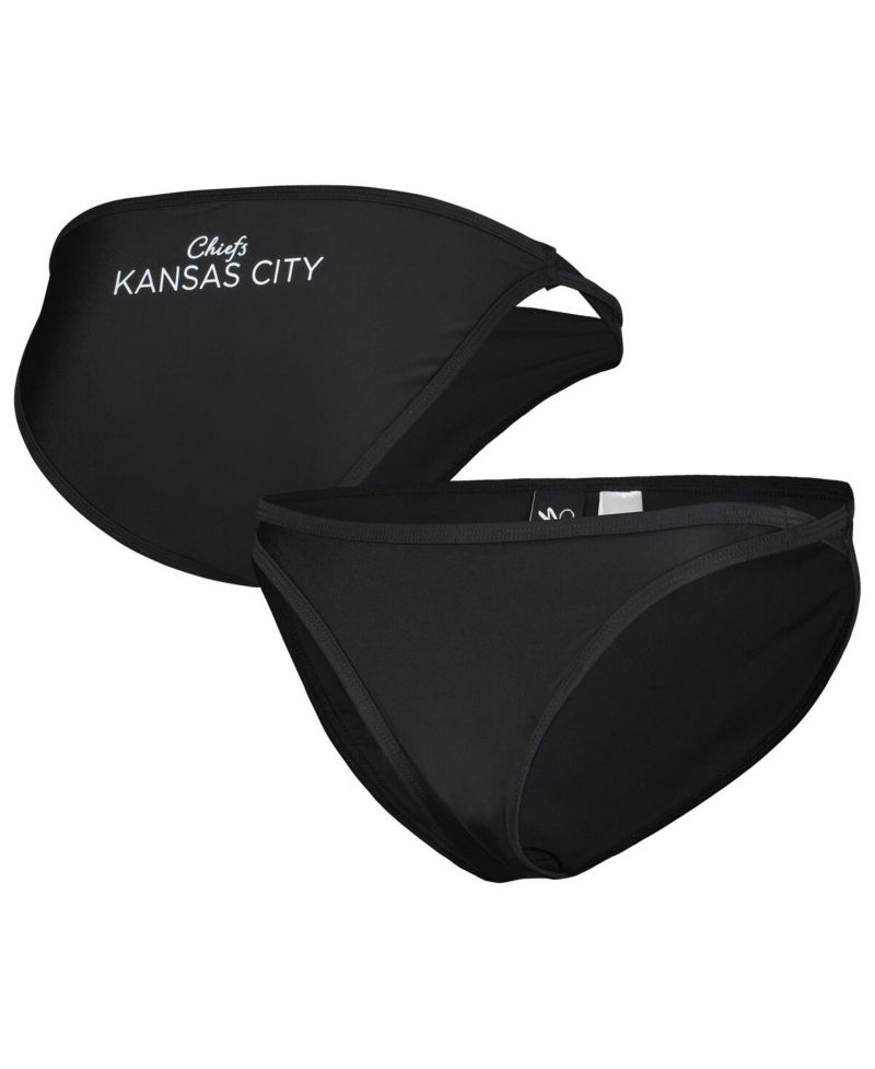 Women's Black Kansas City Chiefs Hall of Fame Bikini Bottom